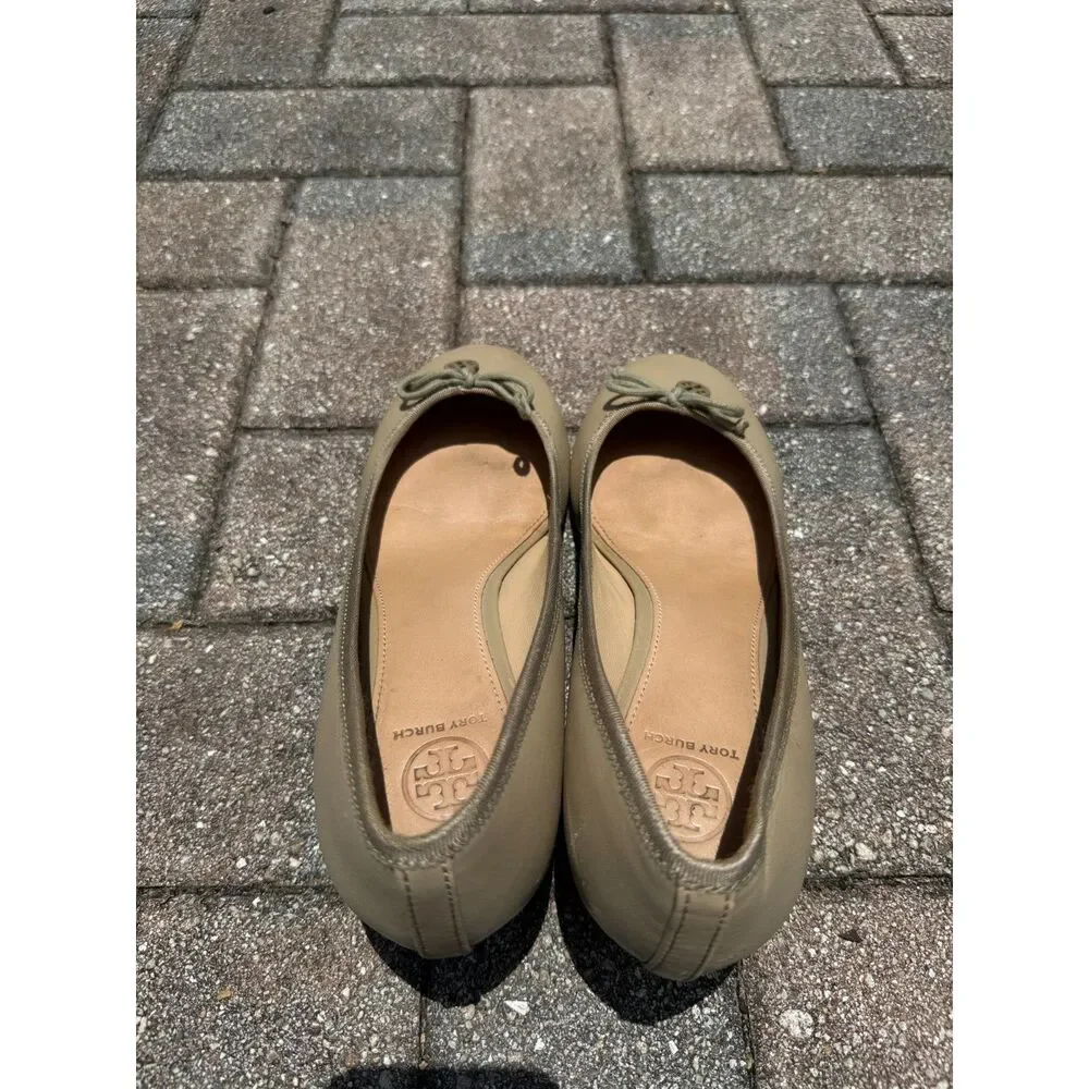 Tory Burch Chelsea Leather Women's Tan Wedge Shoes Size 9.5
